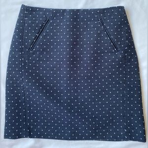 LOFT Navy Polkadot Skirt | EUC | Size 0